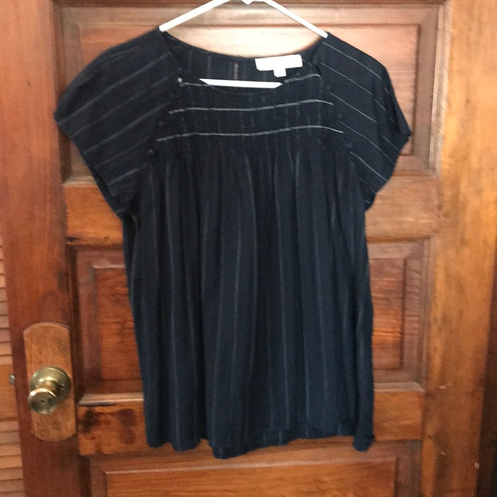 Navy and white top
